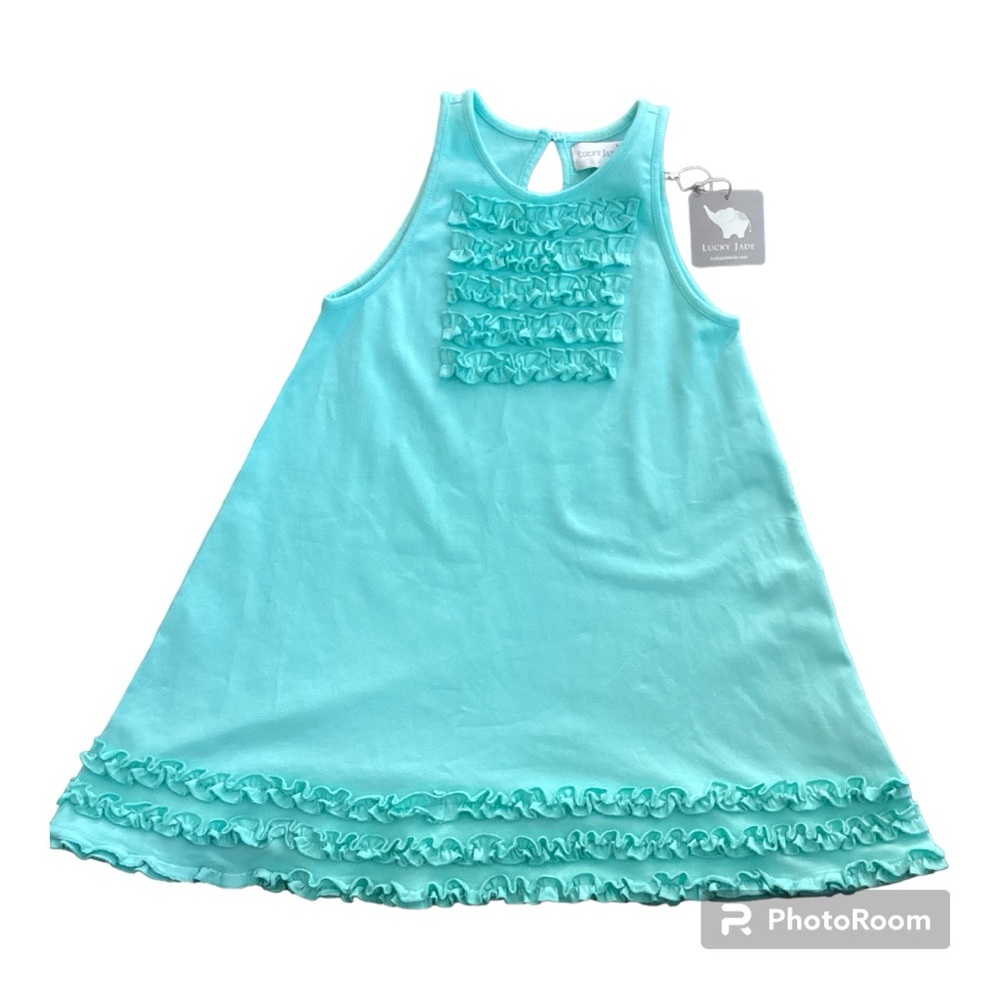 Lucky Jade Ruffle Tank Dress Size 4/5